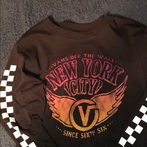 Vans woman's cropped long sleeve shirt